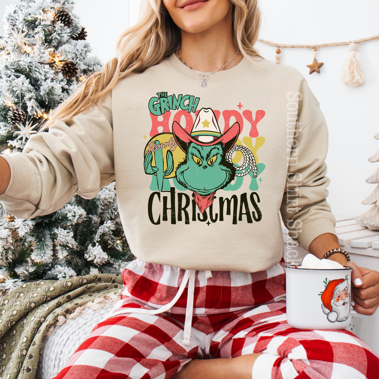 Howdy Christmas | Sand Sweatshirt