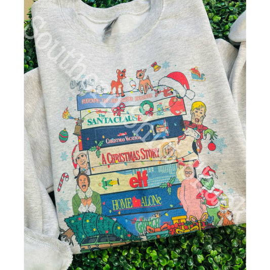 Christmas VHS | Ash Gray Sweatshirt