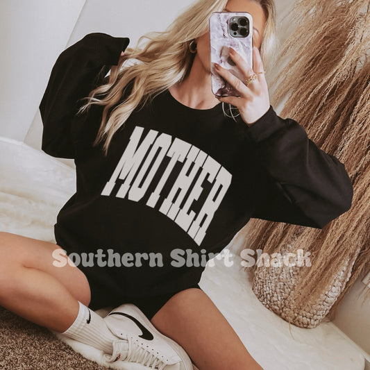 Varsity MOTHER Sweatshirt | black