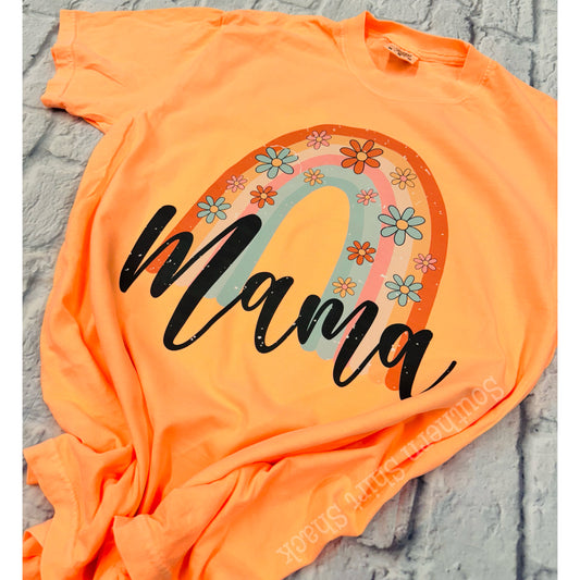 Rainbow Mama | Cantelope CC tee