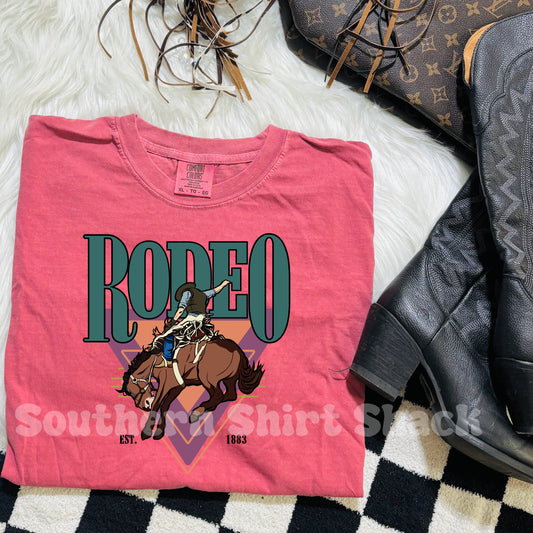 Rodeo Bronc |Crimson Comfort Colors Tee