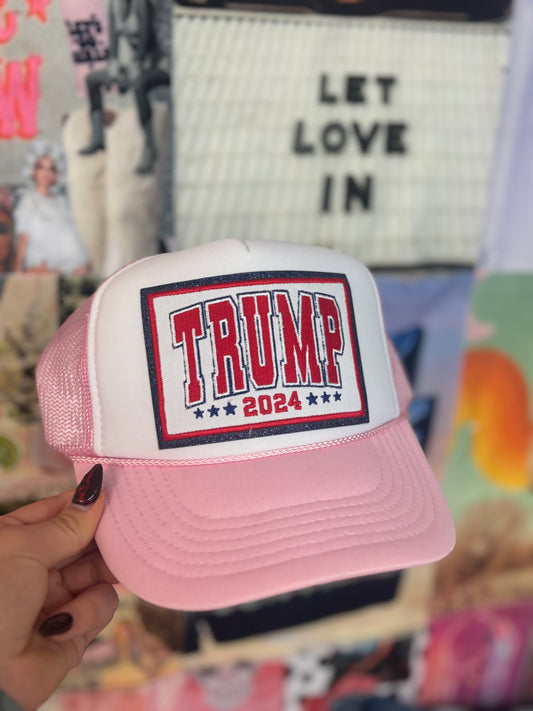 Pink Trump 24 Trucker Hat | READY TO SHIP