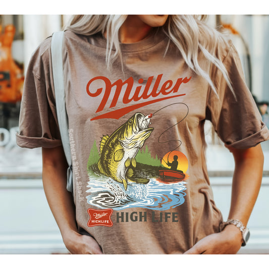 Miller High Life Bass Comfort Colors tee | Espresso