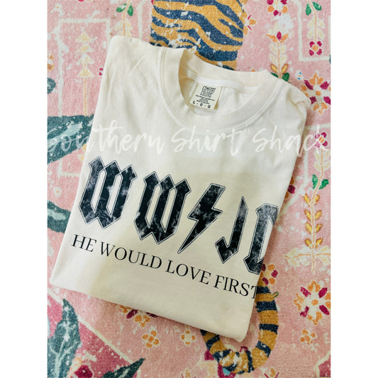 WWJD Comfort Colors tee | Ivory