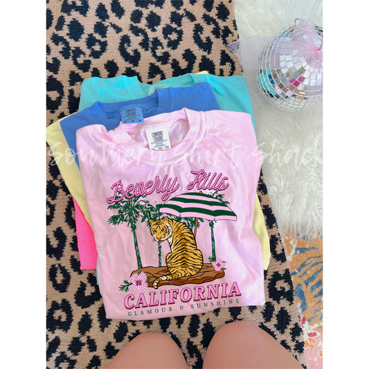 Beverly Hills glamour and sunshine Comfort Colors tee | Blossom