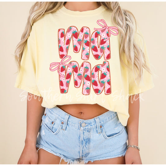 Strawberry Mama Comfort Colors tee | Banana