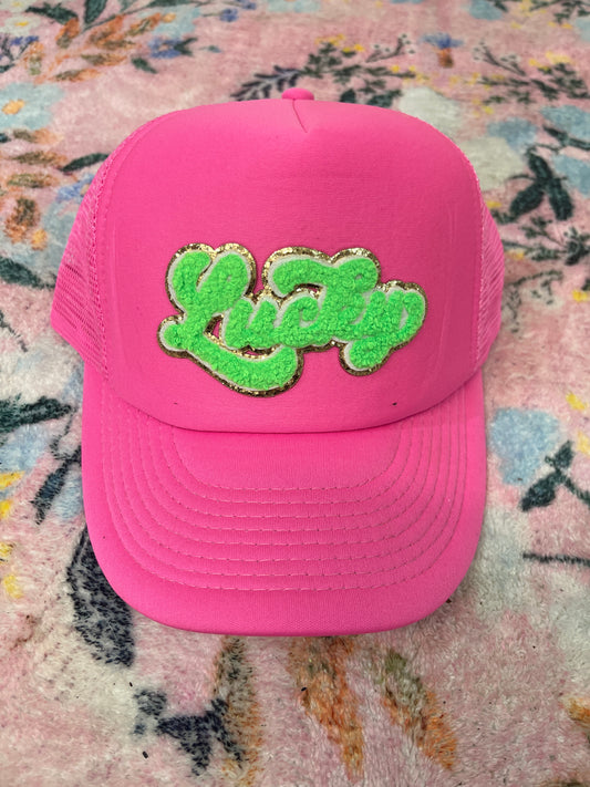 Oopsie lucky patch trucker hat