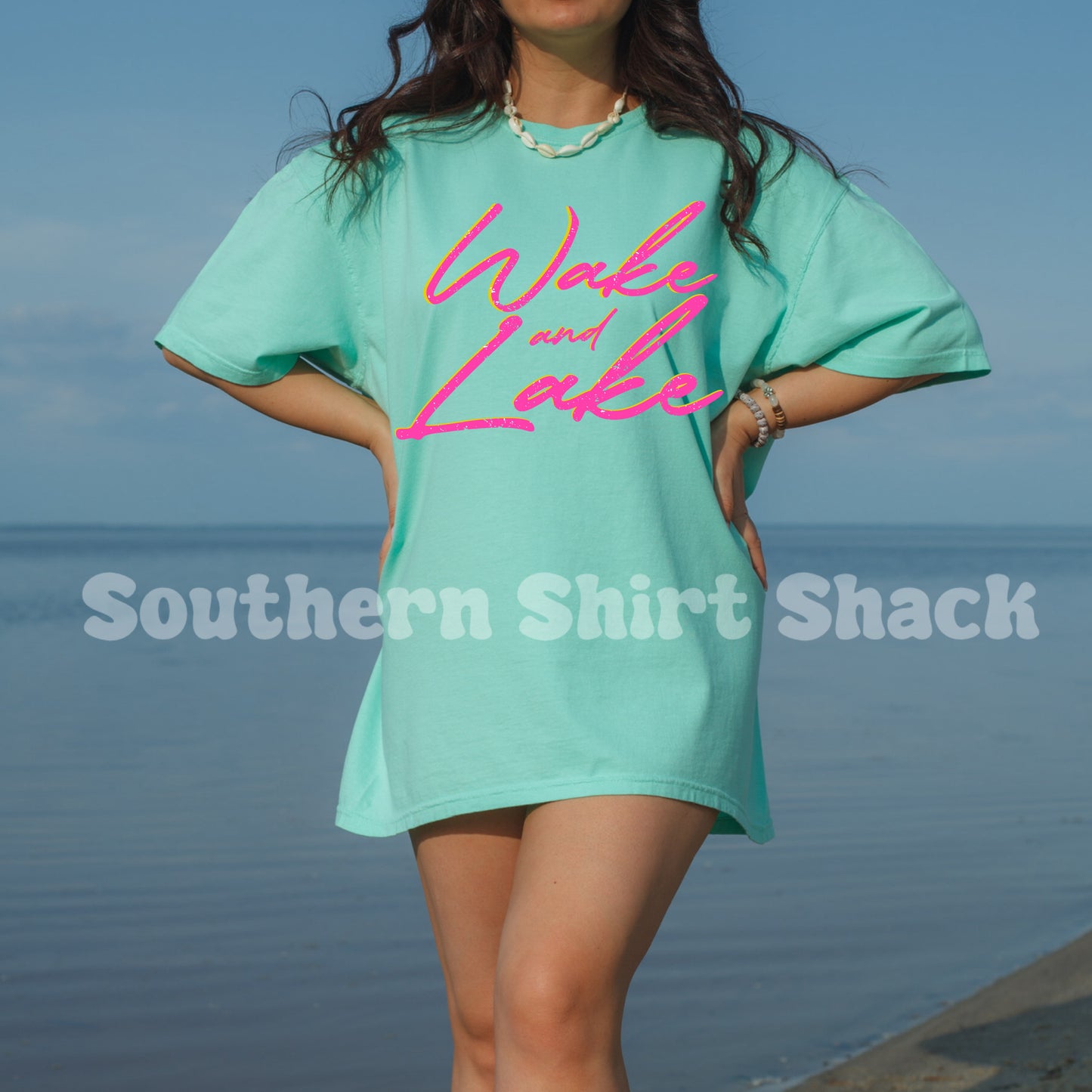 Wake & Lake Comfort Colors tee | Island Reef