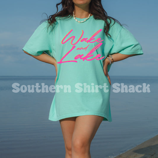 Wake & Lake Comfort Colors tee | Island Reef