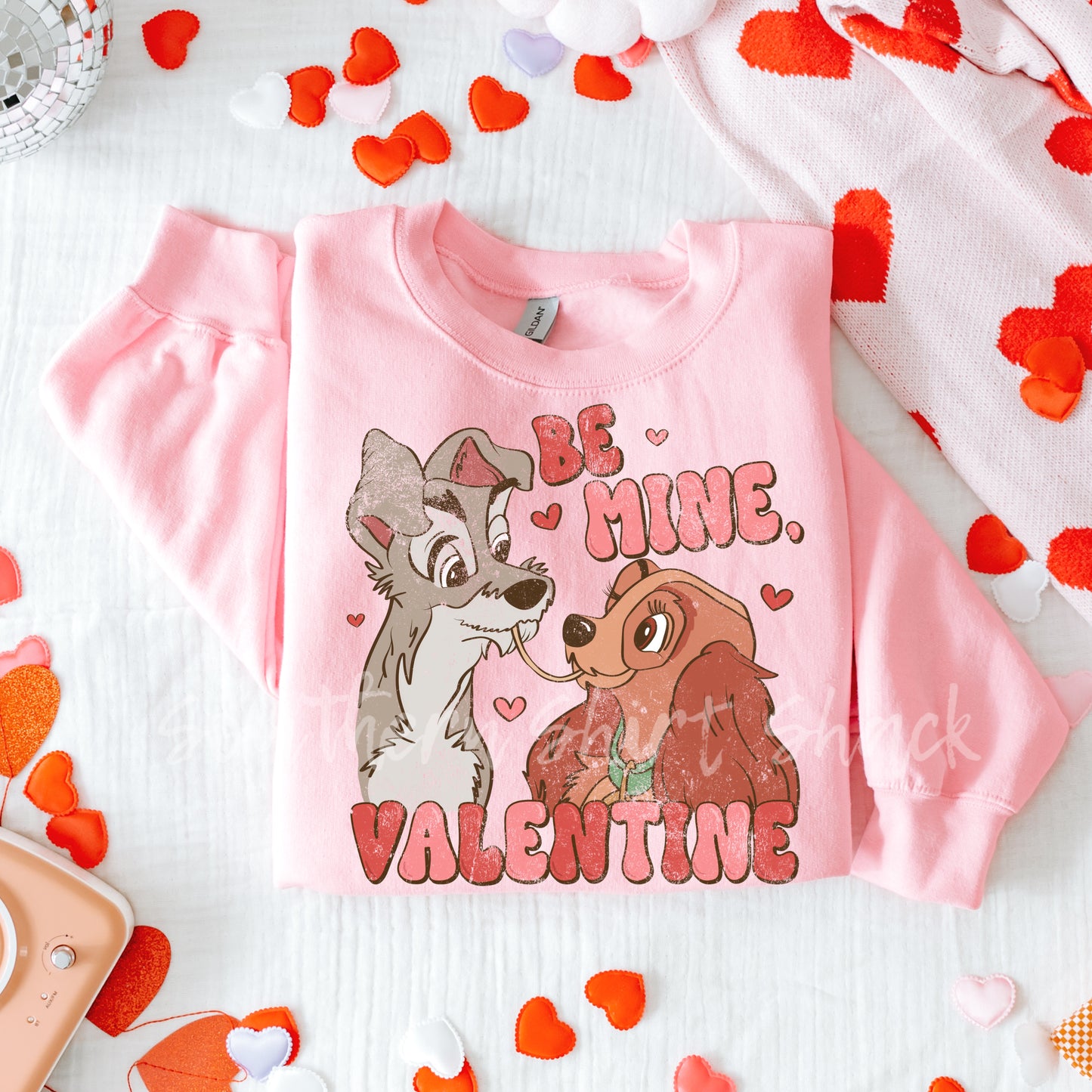 Puppy Love Valentine Sweatshirt~ Light Pink