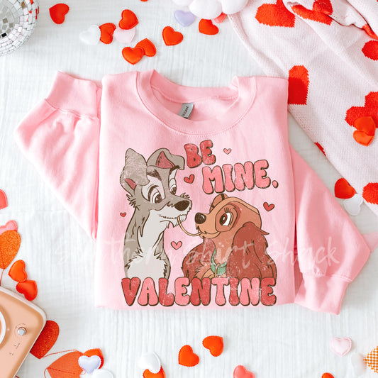 Puppy Love Valentine Sweatshirt~ Light Pink