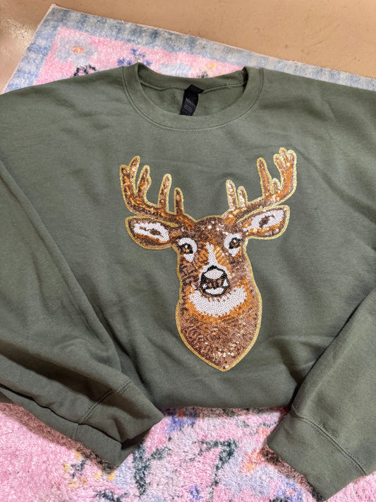 Deer Patch Sweatshirt | xl | READY TO SHIP