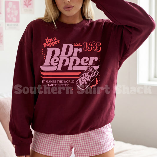 Vintage I’m a Pepper Sweatshirt | Maroon