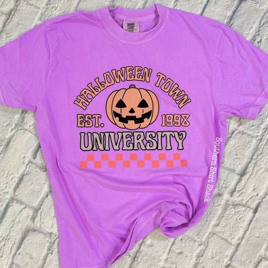 Preppy Halloweentown | Neon Violet CC tee