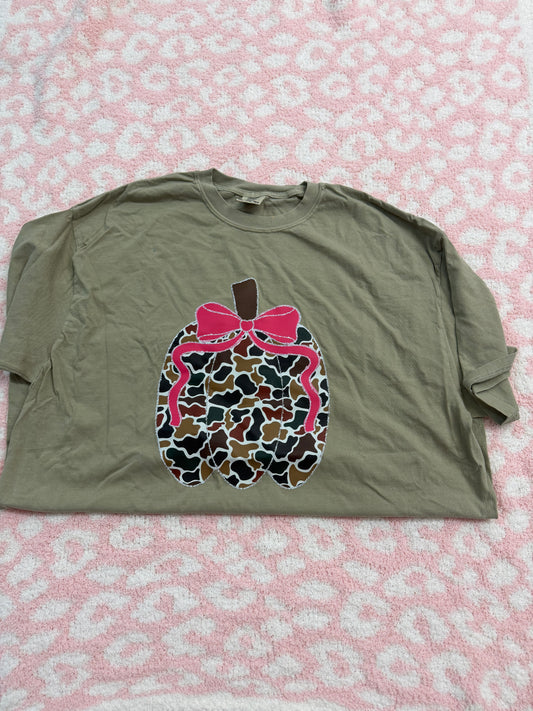 Camo Pumpkin T shirt | 3xl | READY TO SHIP