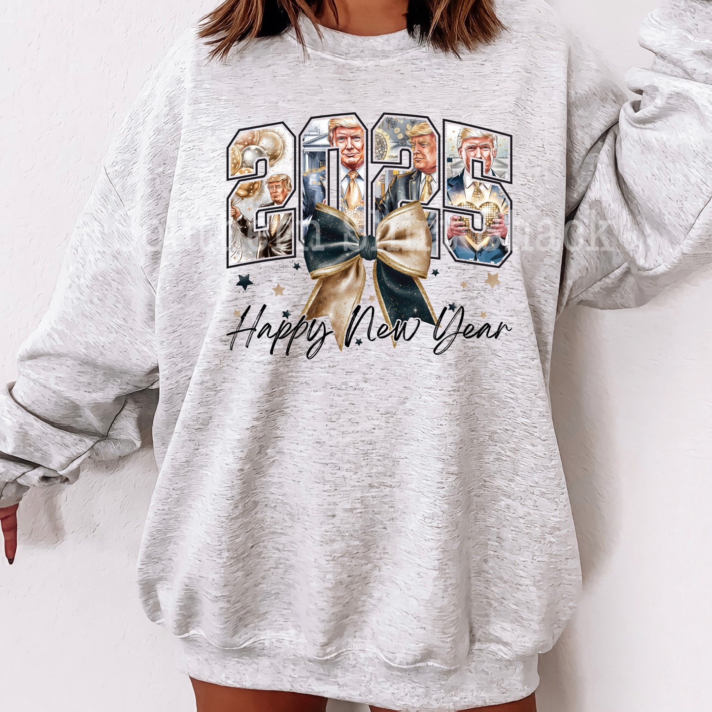 New Year 2025 Trump  | Ash Gray Sweatshirt