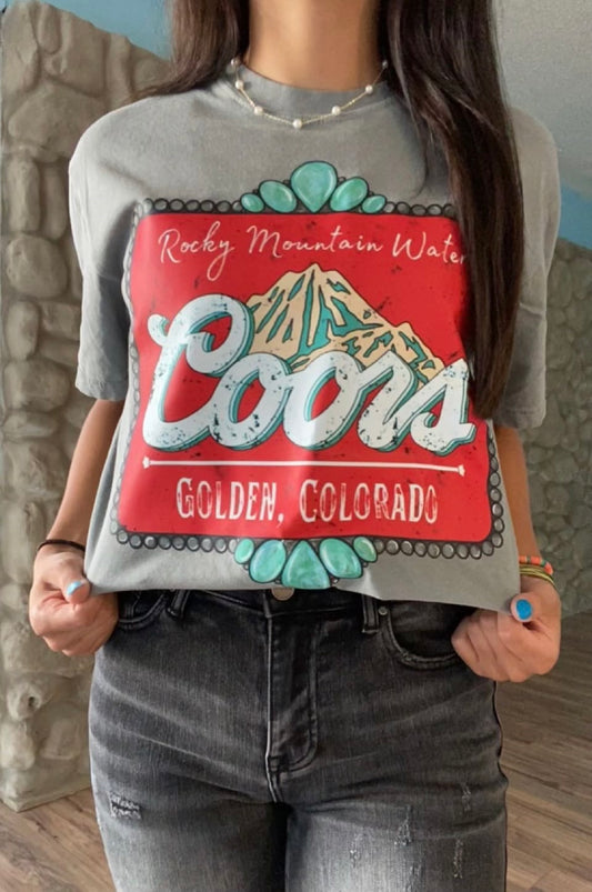 Rocky Mountain Water | Comfort Colors slate gray