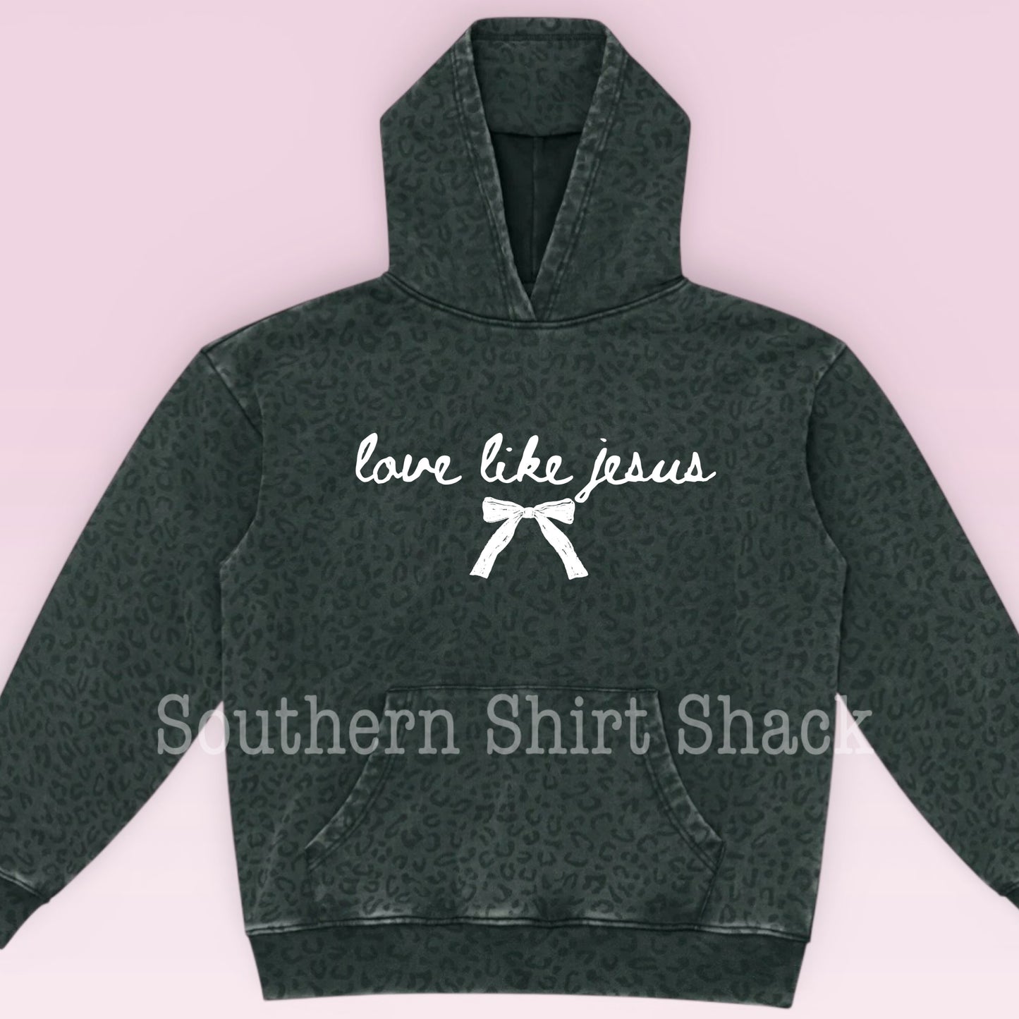 Love like Jesus | Black Leopard Hoodie or Tee