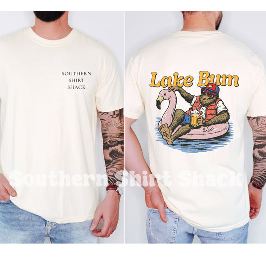 Lake Bum Sasquatch Comfort Colors tee | Ivory