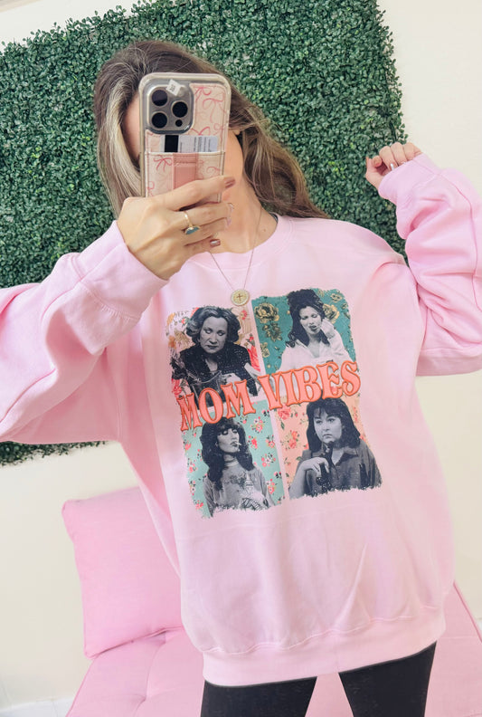 MatteiMom ~ Mom Vibes Light Pink Sweatshirt