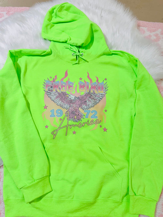 Lime Freebird Hoodie | M | READY TO SHIP