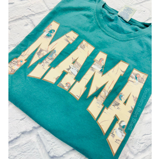 Duck Mama | Cactus Green Comfort Wash tee