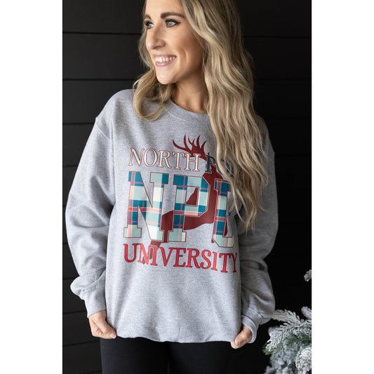 North Pole University | Sport Gray Sweatshirt