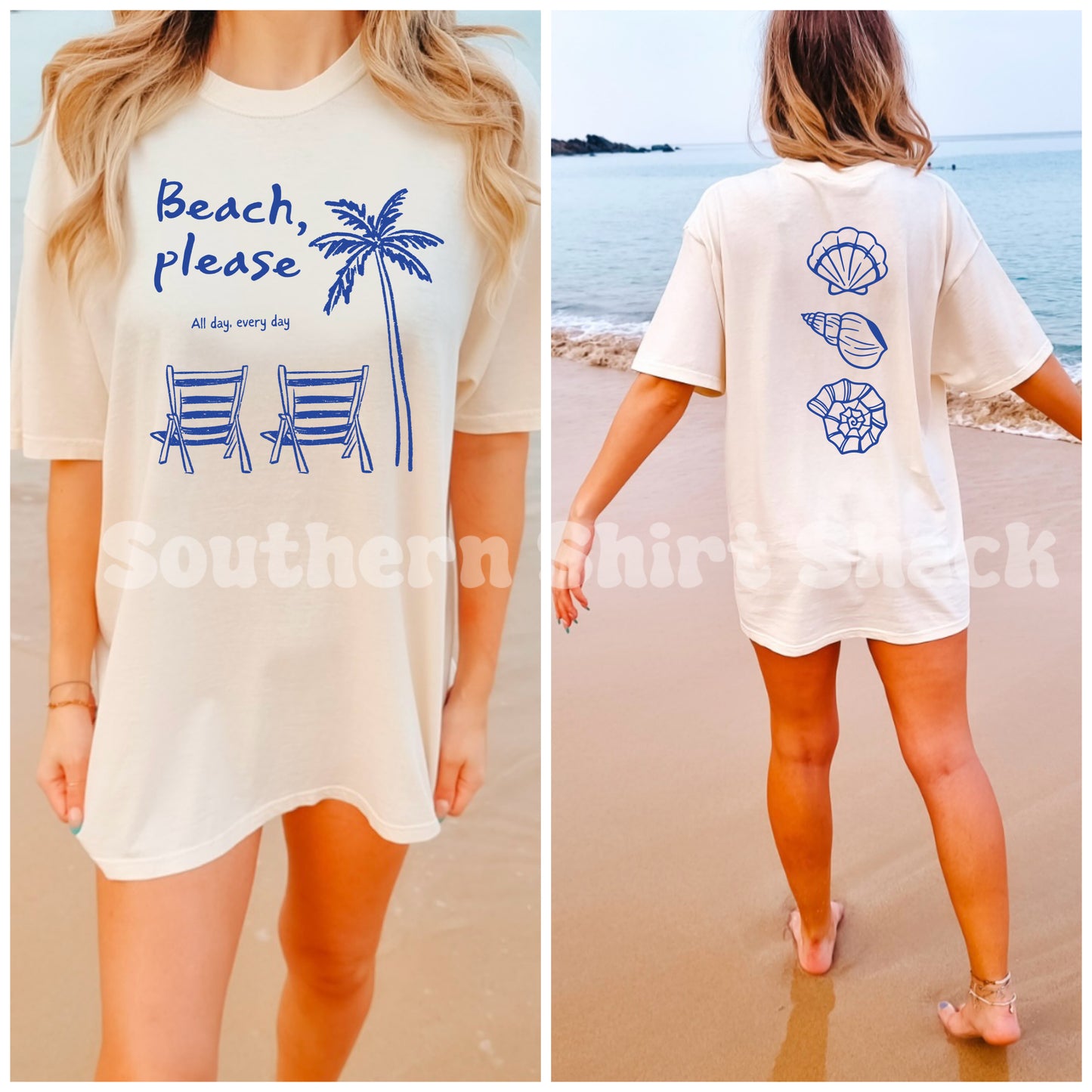 Beach Please Comfort Colors tee | Ivory