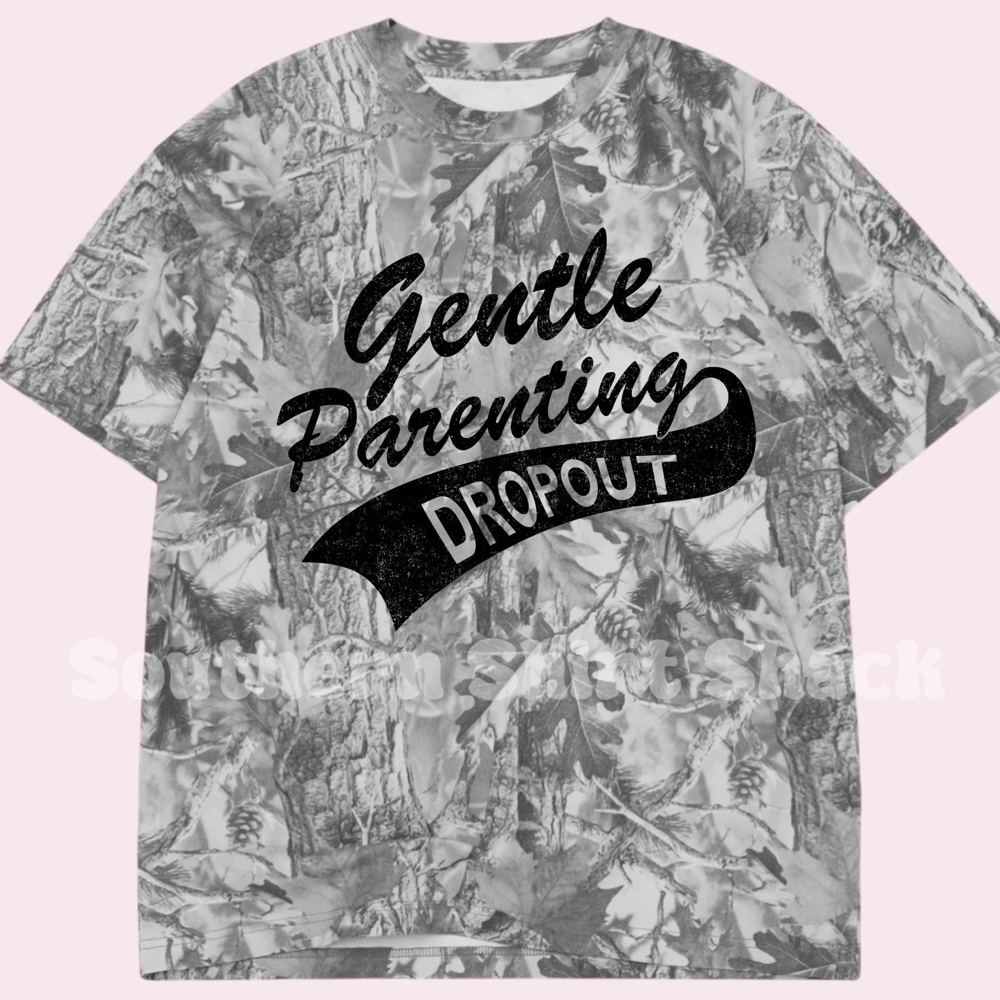 Gentle Parenting Dropout | Gray Camo Tee