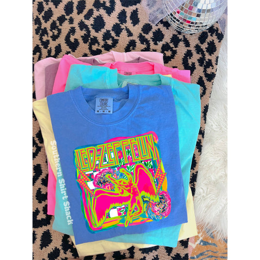 LedZep Comfort Colors tee | Flo blue