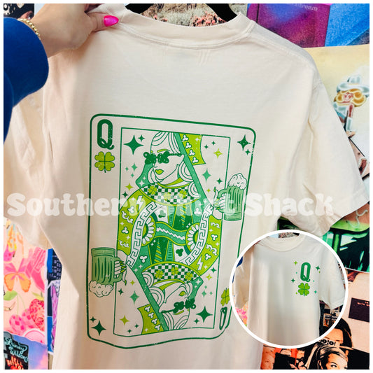 Lucky Queen Comfort Colors tee | Ivory