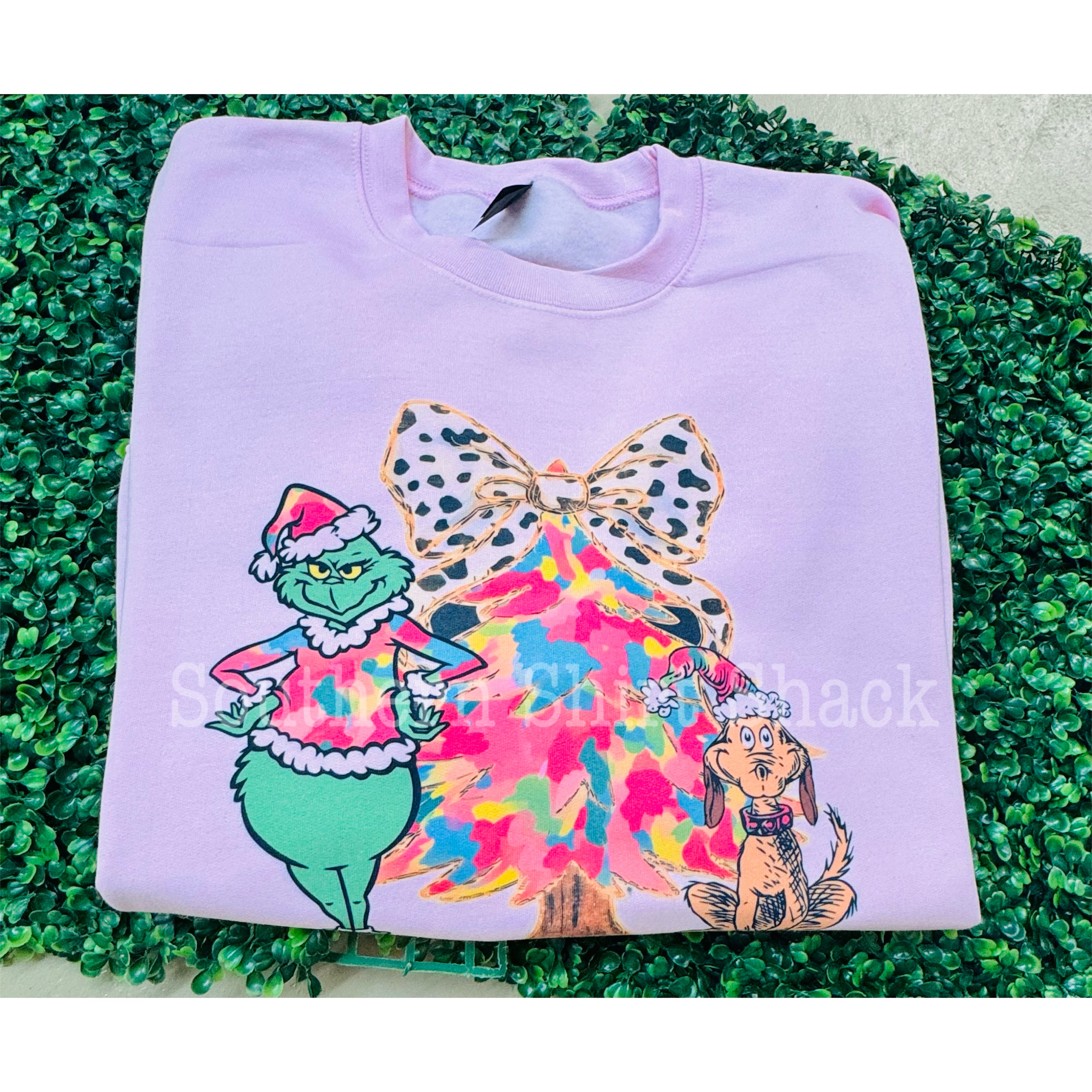 Preppy Christmas Character | Light Pink Sweatshirt – Southern Shirt Shack