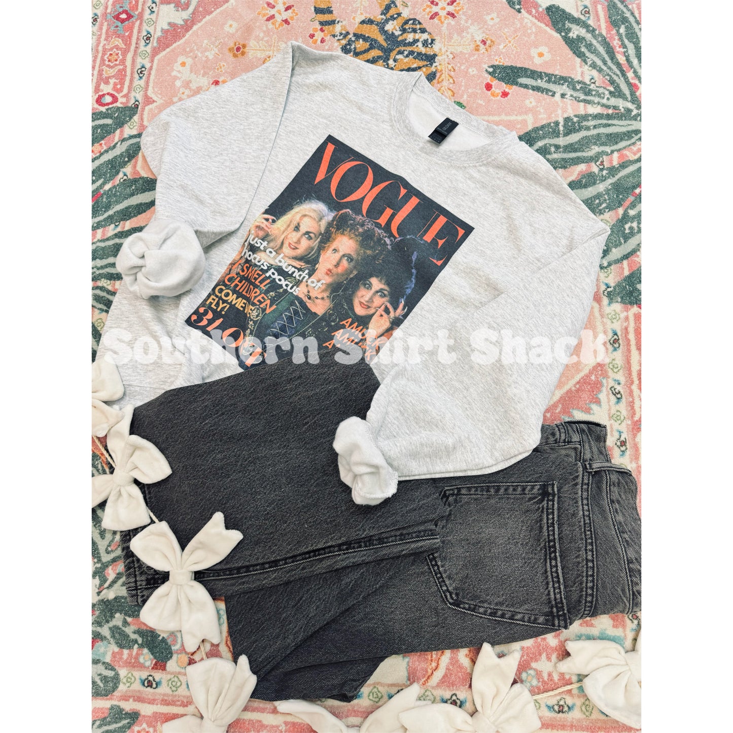 Halloween Magazine Cover Sweatshirt | Ash Gray