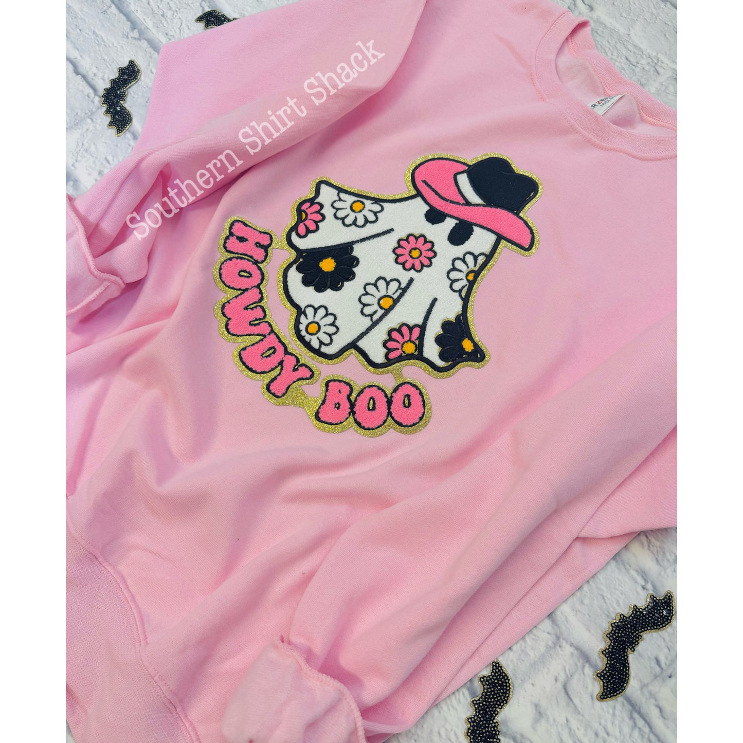 Howdy Boo Chenille Patch Sweatshirt