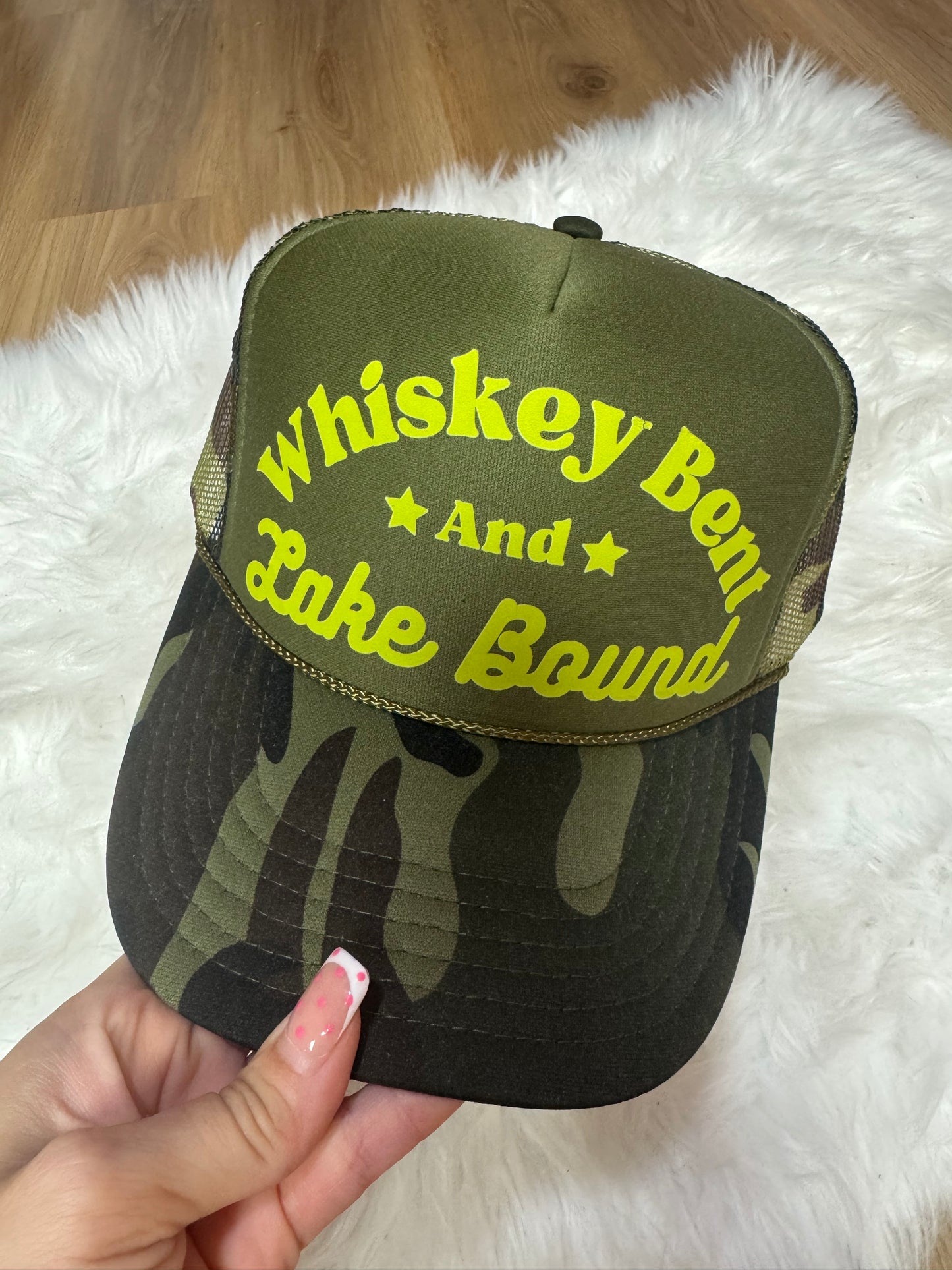 OOPSIE whiskey bent lake trucker hat READY TO SHIP