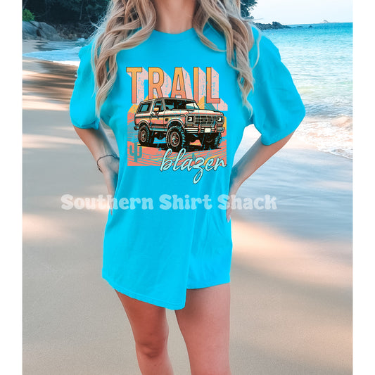 Vintage Trail Blazer Comfort Colors tee | Lagoon Blue