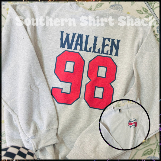 98 Braves | Ash Gray Sweatshirt