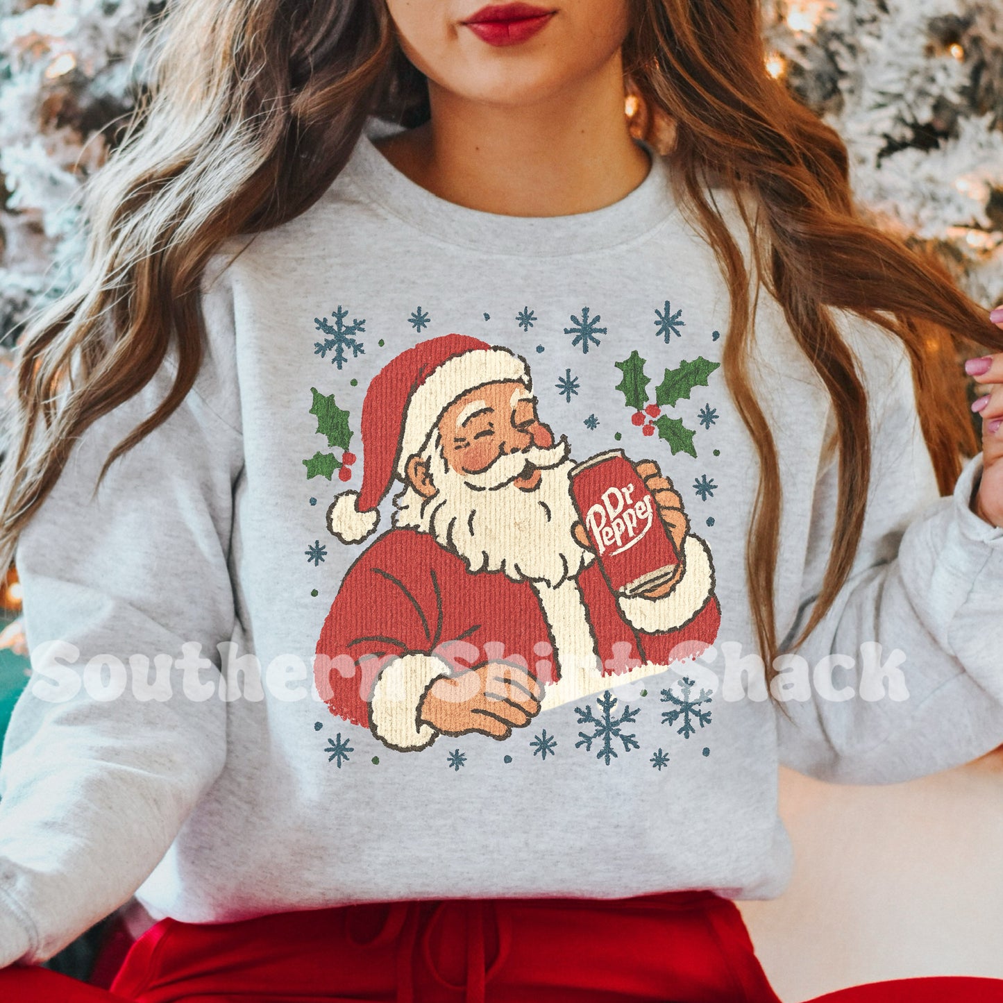 Santa’s Fav Drink (multiple options) | Ash Gray Sweatshirt