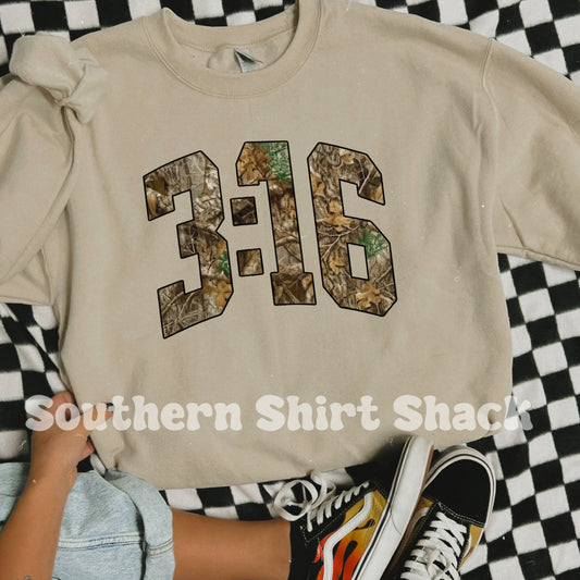 Camo 3:16 Sweatshirt | Sand