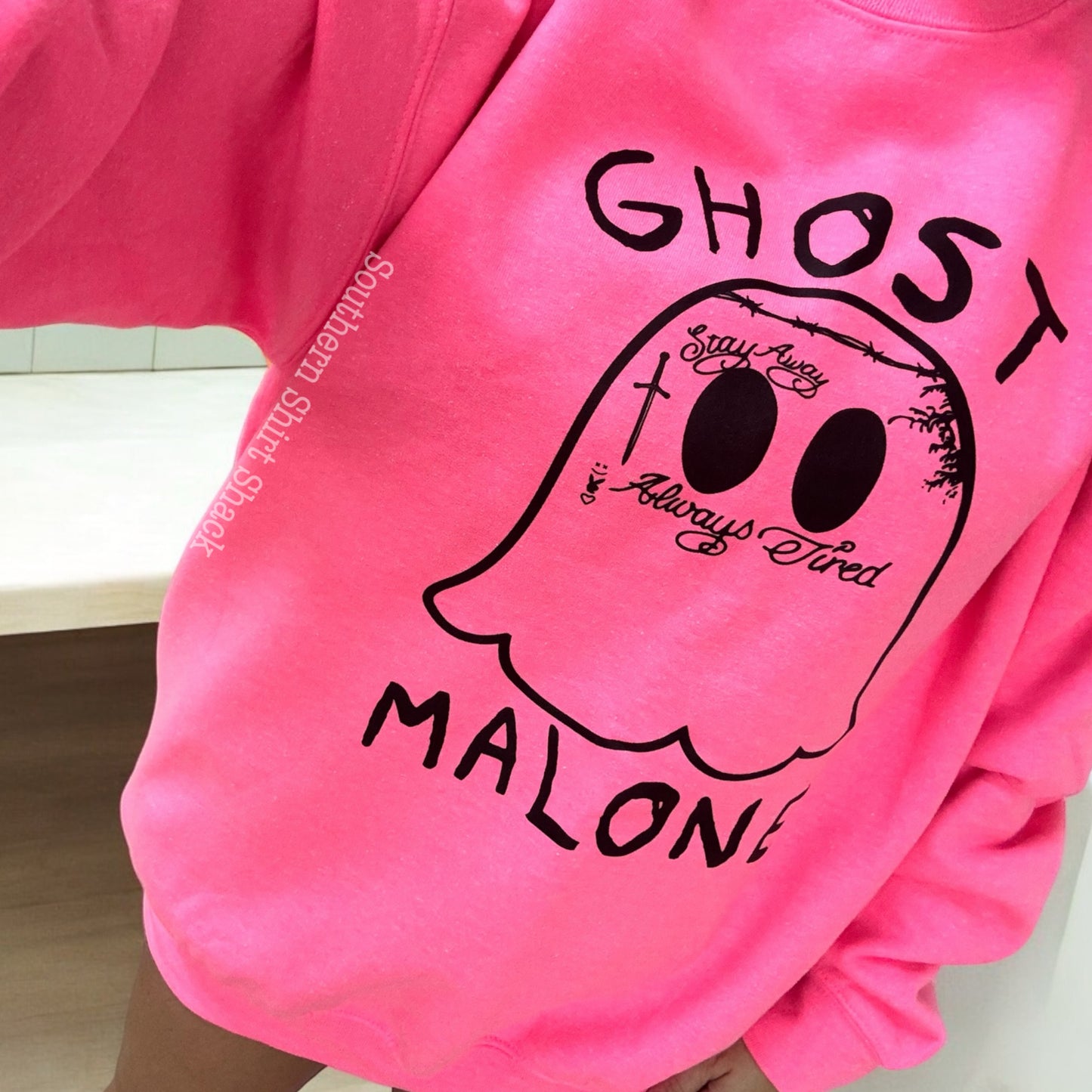 Ghost Malone | Neon Pink Sweatshirt