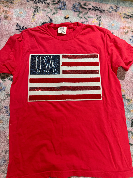 Flag patch tee | s | READY TO SHIP