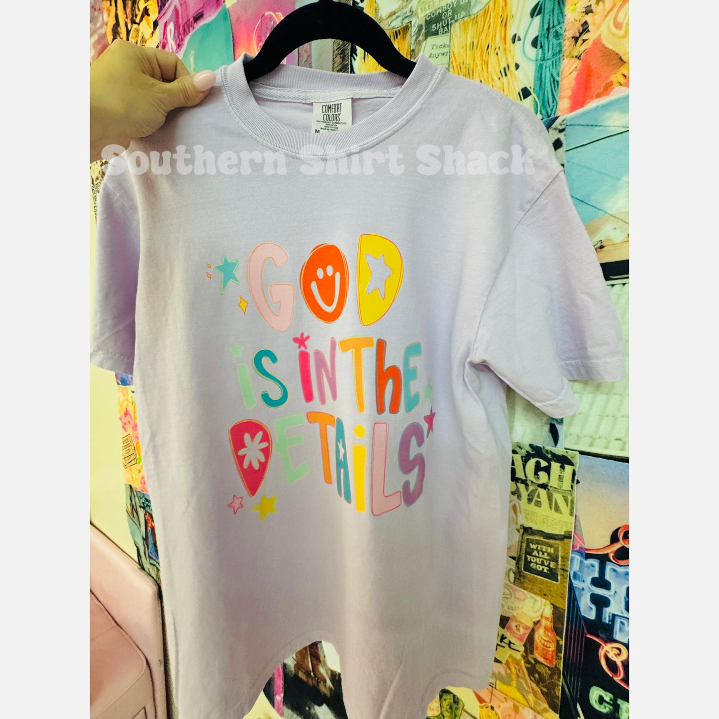 God is in the Details | Orchid Comfort Colors Tee
