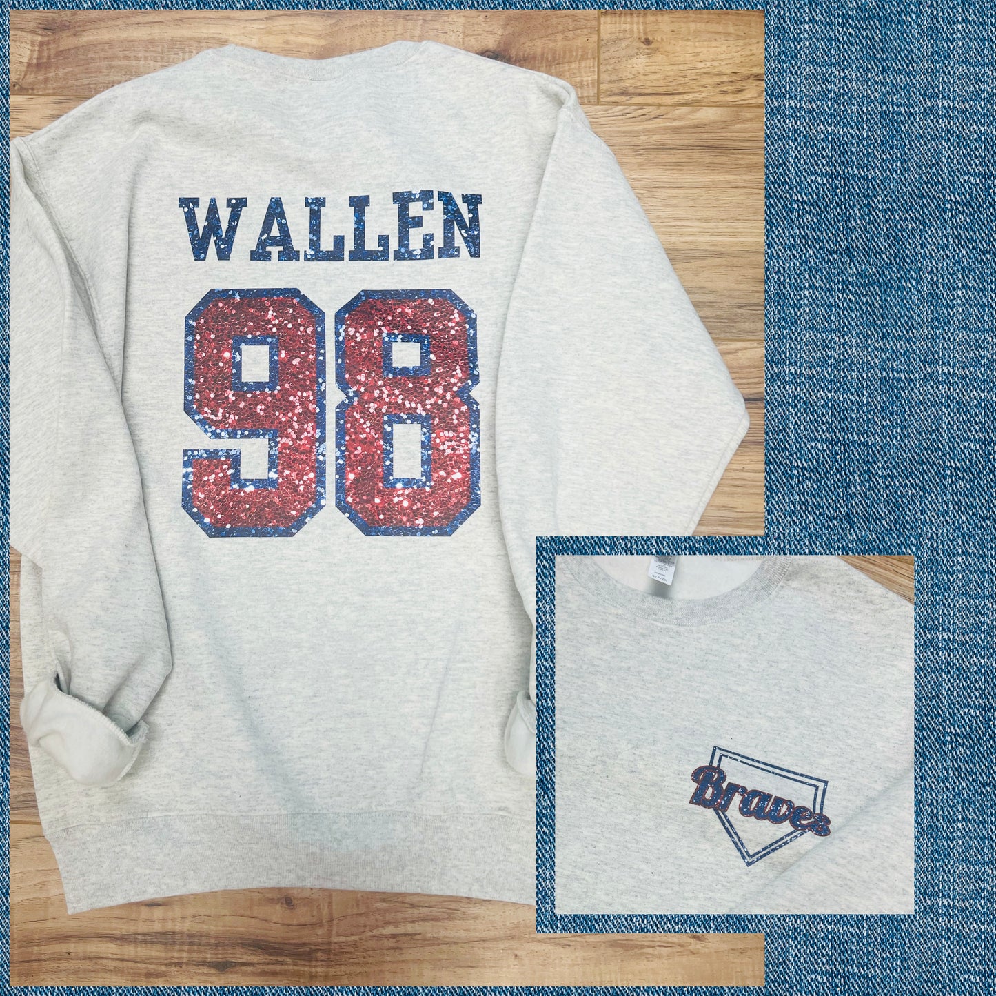 Wallen | 98 Braves ~ faux sequin sweatshirt