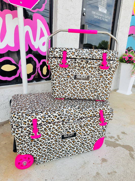 Hot pink leopard cooler | PRE-ORDER