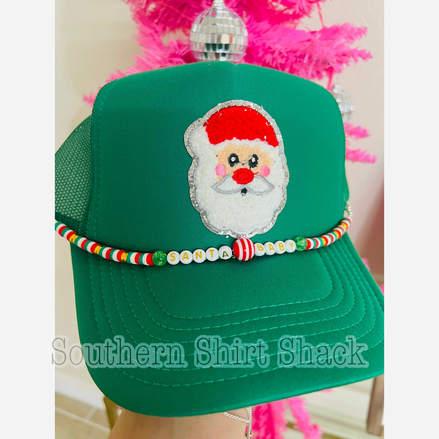 Santa Baby Trucker hat with Hat Charm