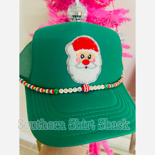 Santa Baby Trucker hat with Hat Charm