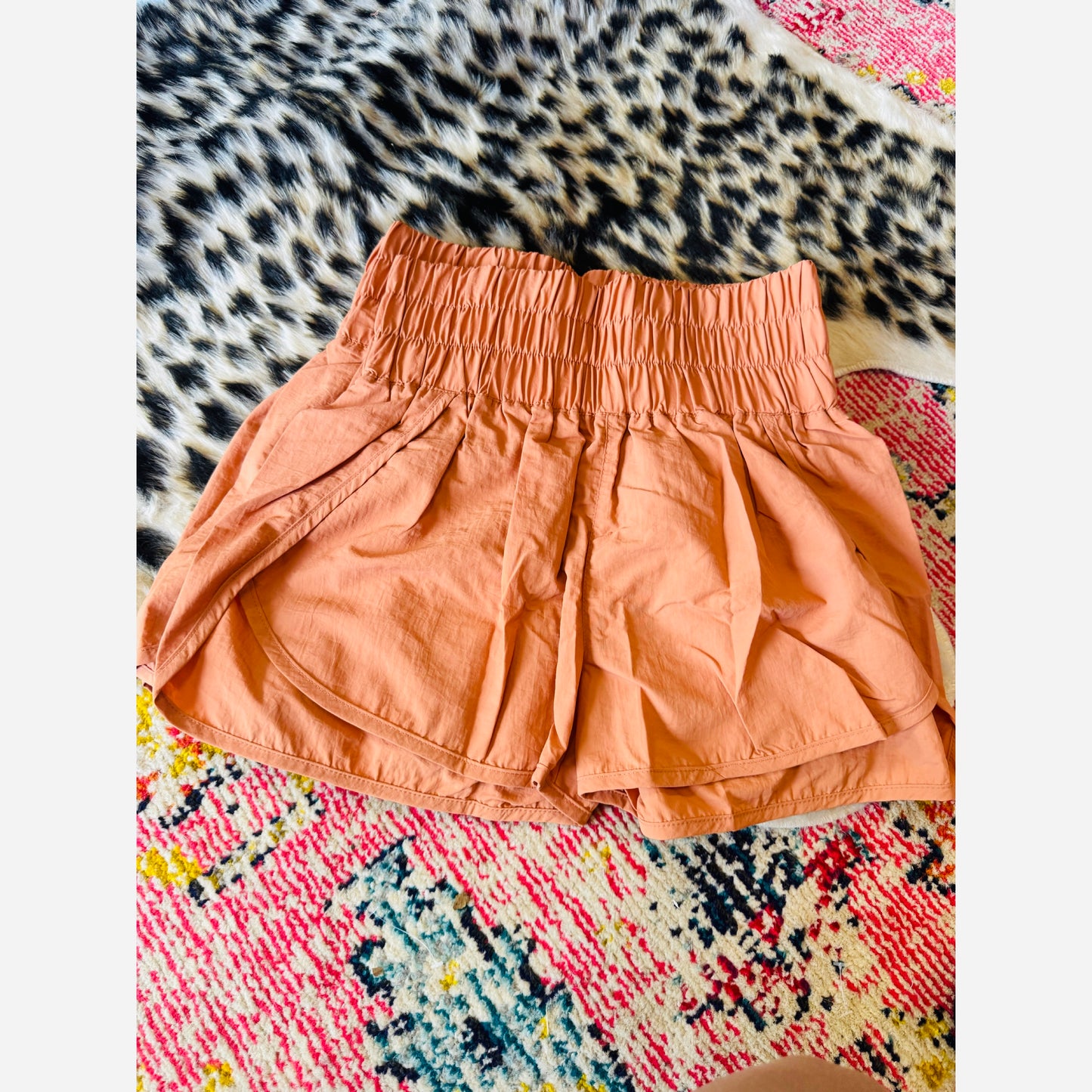 Apricot windbreaker shorts size S