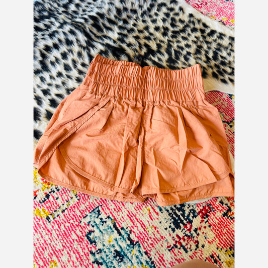 Apricot windbreaker shorts size S
