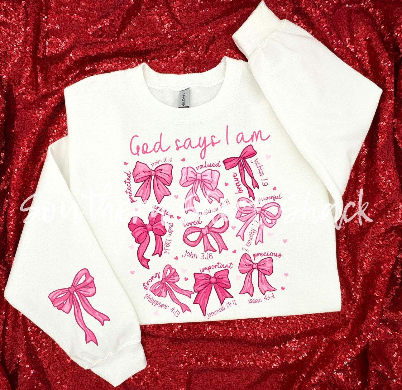 God Says I Am Sweatshirt~ White