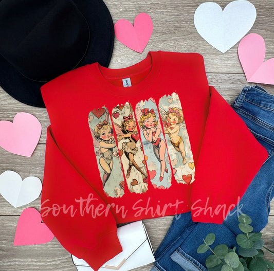 Nostalgic Valentine Sweatshirt | Red